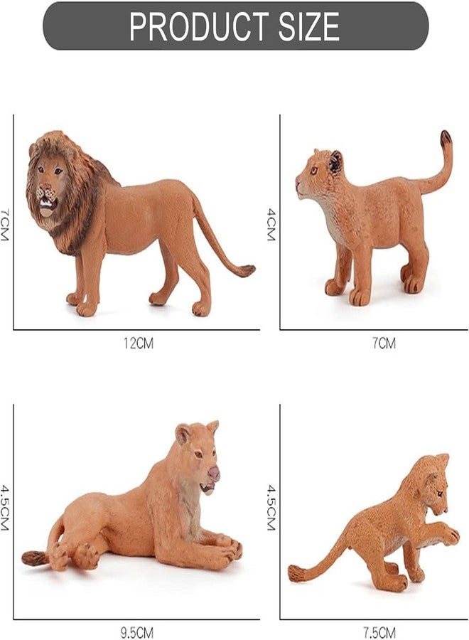 MALLEXO Wildlife Lion Animals Toy for Kids | 6 PCS Realistic Safari Sher Animal Toys Lion Family Action Figurine Model Playset for Boys & Girls Birthday Gifts for Children Education | Decoration Items - Image 4